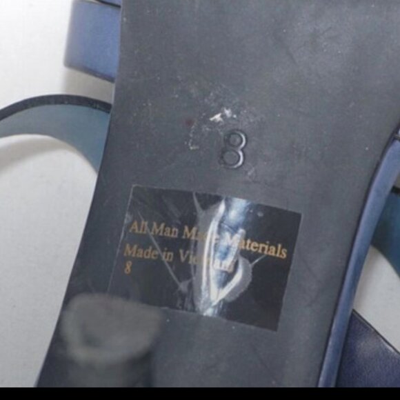 Coach & Four Womens Blue Strappy Heeled Sandals Size 8 - Picture 6 of 6